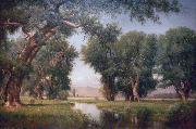 Worthington Whittredge On the Cache La Poudre River oil on canvas